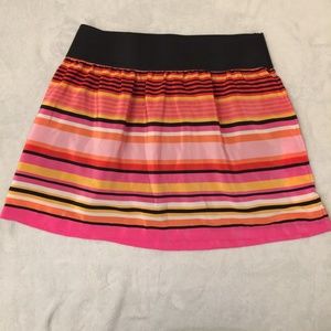 Candie's women's skirt striped pink orange black L